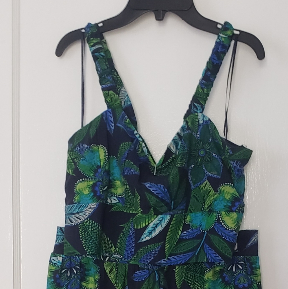 RACHEL ZOE Floral Green and Blue Matching Skirt Set L - Picture 4 of 14
